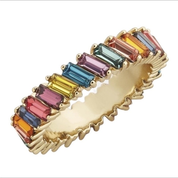 ZIRCONIA INLAID GOLD RING - Picture 5 of 8